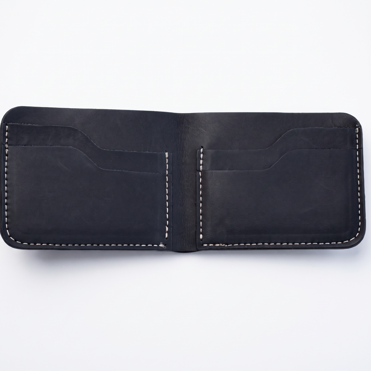 Handmade Full Grain Leather Bifold Wallet: Slim, Compact Design